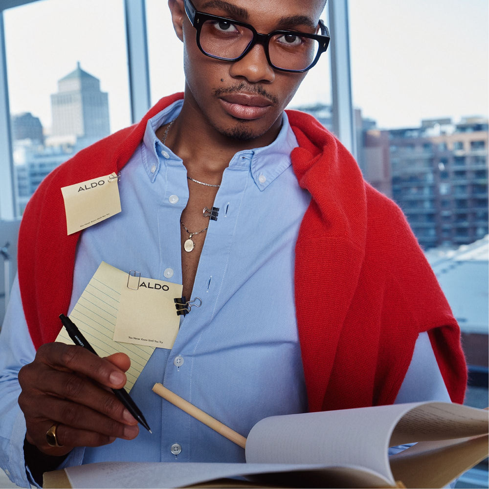 Black Nightfall Black Men's Rectangle - Non-prescription reading glasses | Aldo