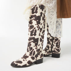 Open Brown Kaydia in Open Brown 14179225 - Western knee-high boot, Block heel | Aldo