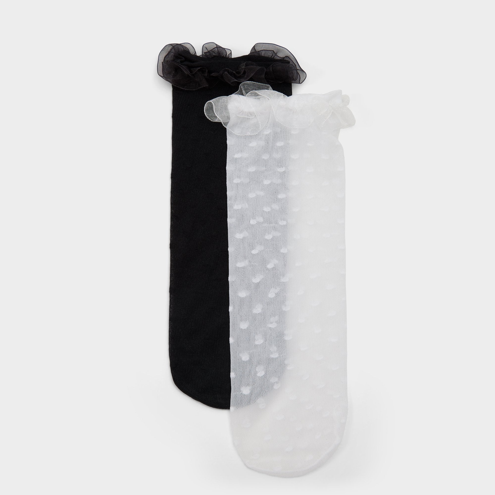 Black/white Polkafrill in Black White - Socks | Aldo