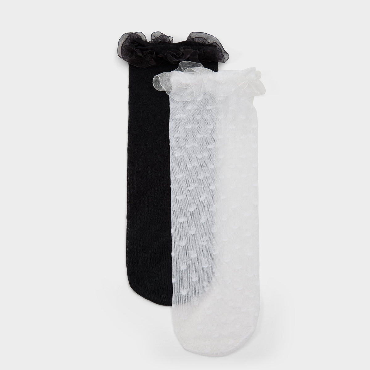 Black/white Polkafrill in Black White - Socks | Aldo
