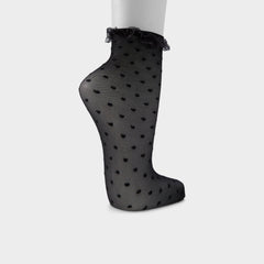 Black/white Polkafrill in Black White - Socks | Aldo