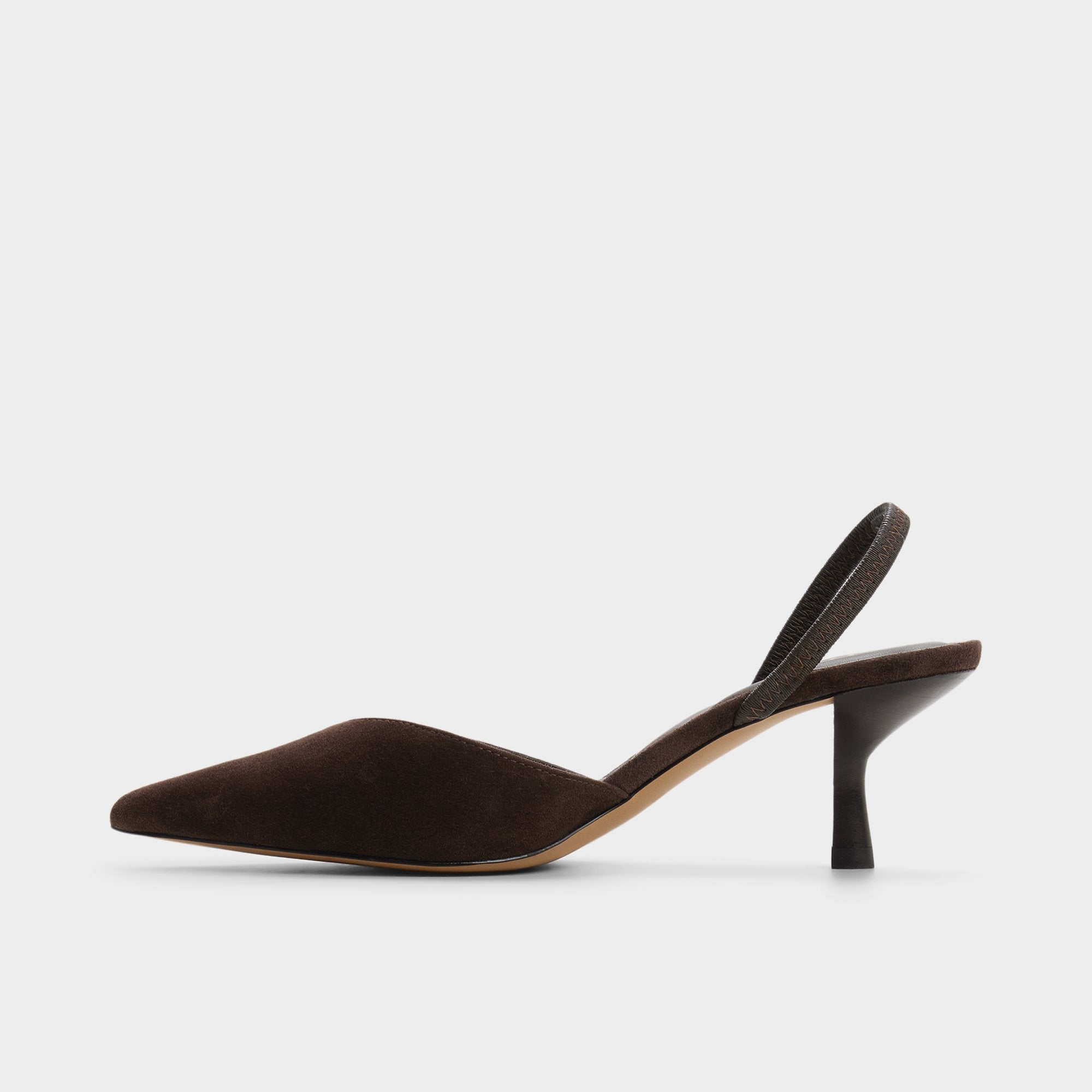 Dark brown Re in Olivia Dark Brown - Sling back high heel, Stiletto heel | Aldo