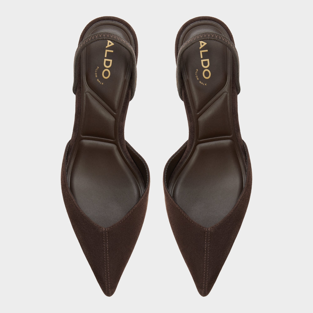 Dark brown Re in Olivia Dark Brown - Sling back high heel, Stiletto heel | Aldo
