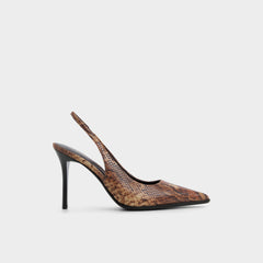 Brown multi Re in Samantha Brown Multi - Sling back high heel, Stiletto heel | Aldo