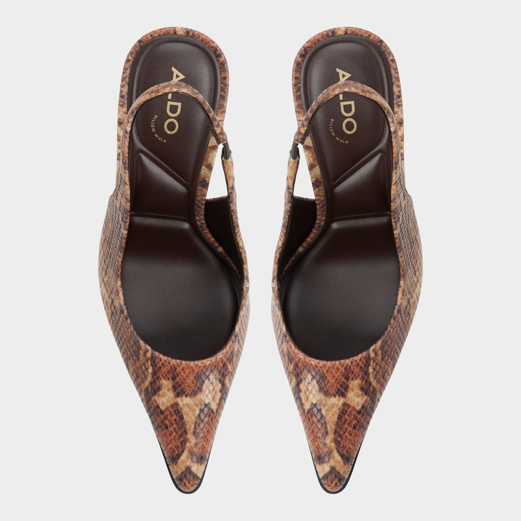 Brown multi Re in Samantha Brown Multi - Sling back high heel, Stiletto heel | Aldo