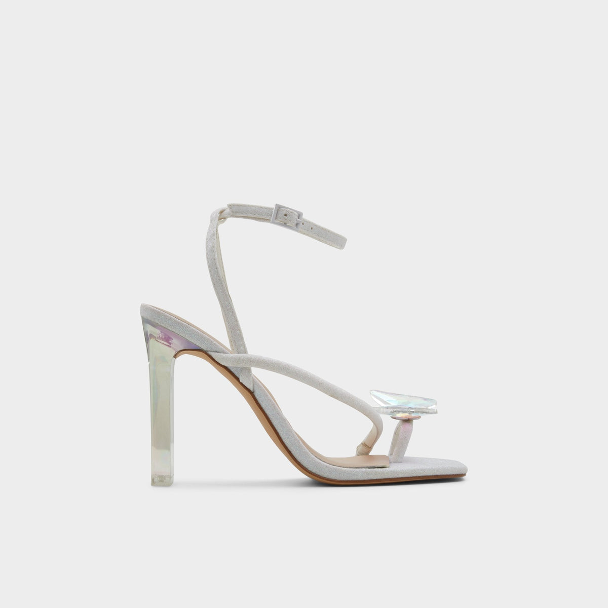 White Pepela in White - Strappy heeled sandal, Block heel | Aldo