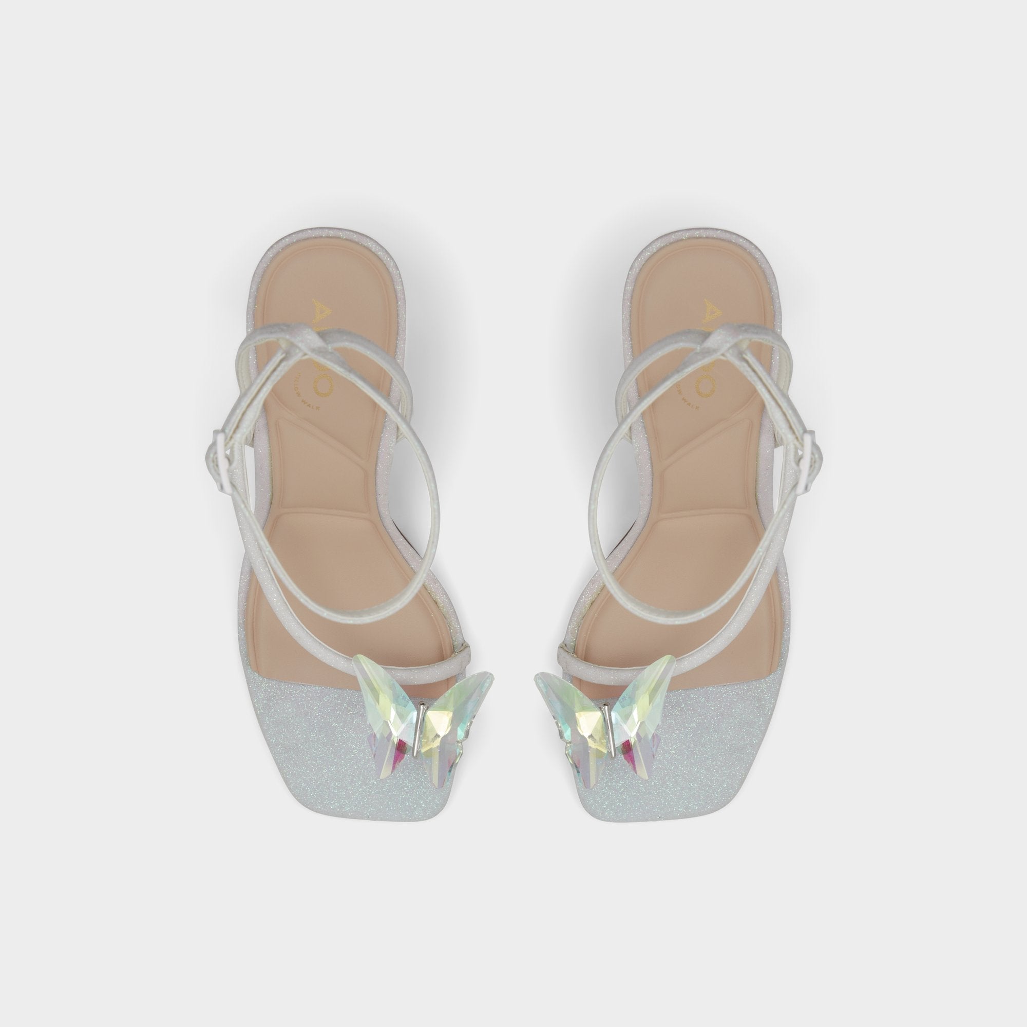 White Pepela in White - Strappy heeled sandal, Block heel | Aldo