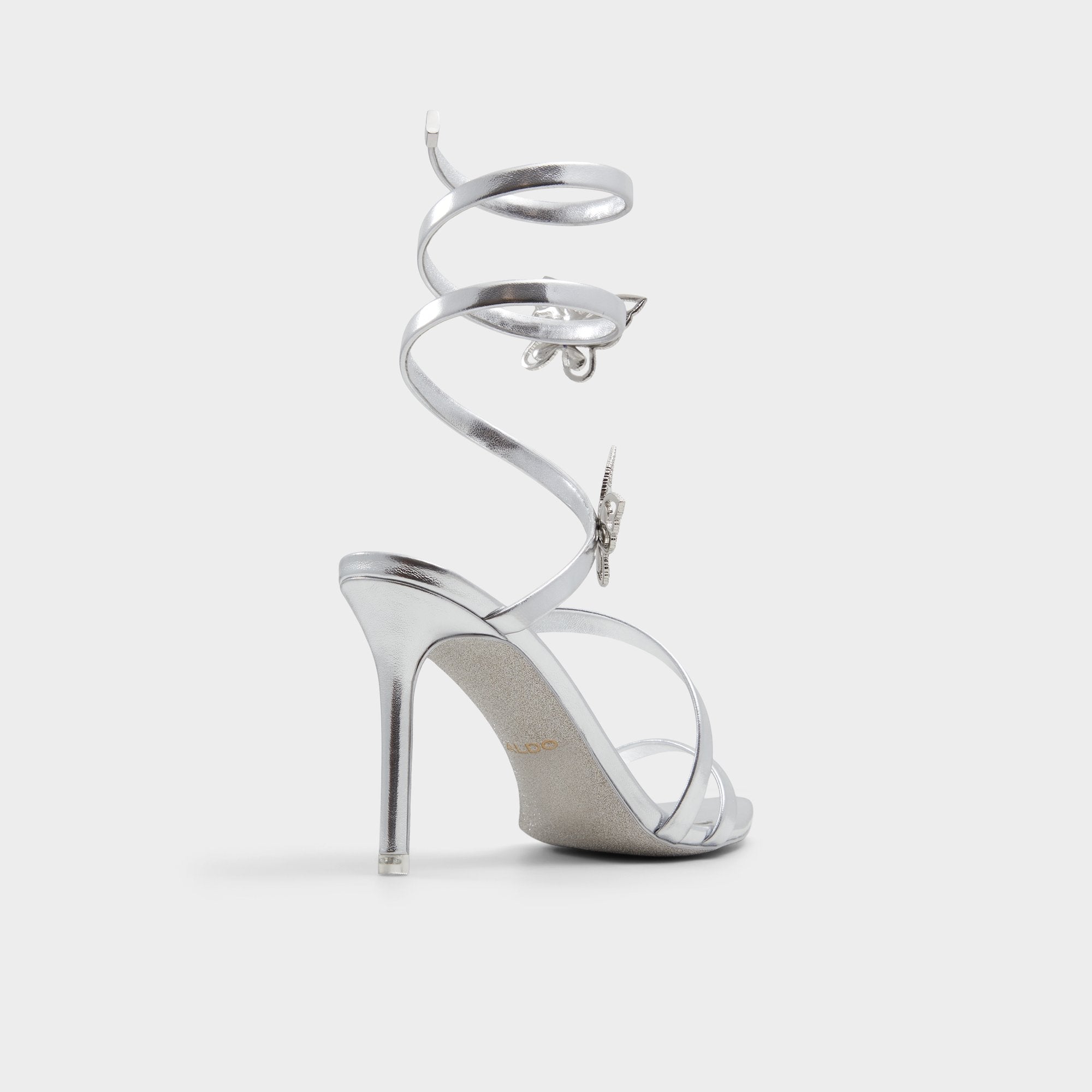 Silver Ocia in Silver - Stiletto strappy sandal | Aldo