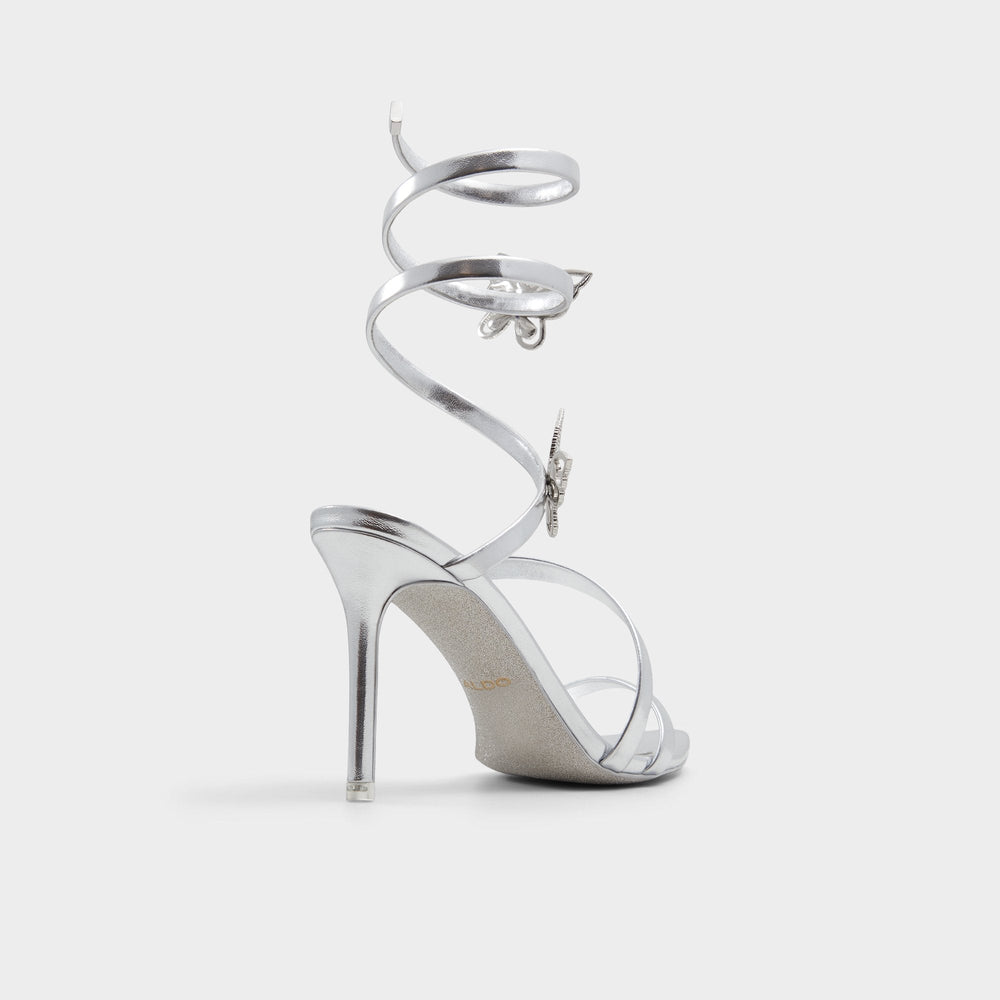 Silver Ocia in Silver - Stiletto strappy sandal | Aldo