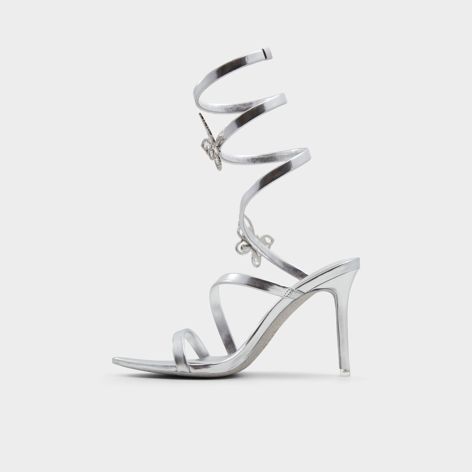 Silver Ocia in Silver - Stiletto strappy sandal | Aldo