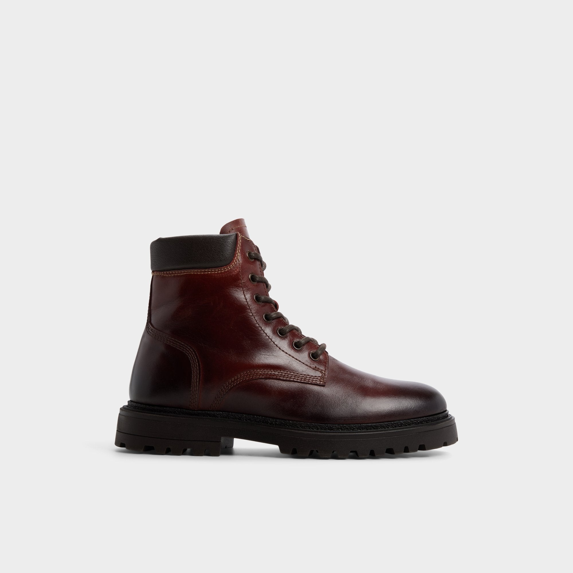 Medium brown Draco in Medium Brown - Combat boot, Lug sole | Aldo