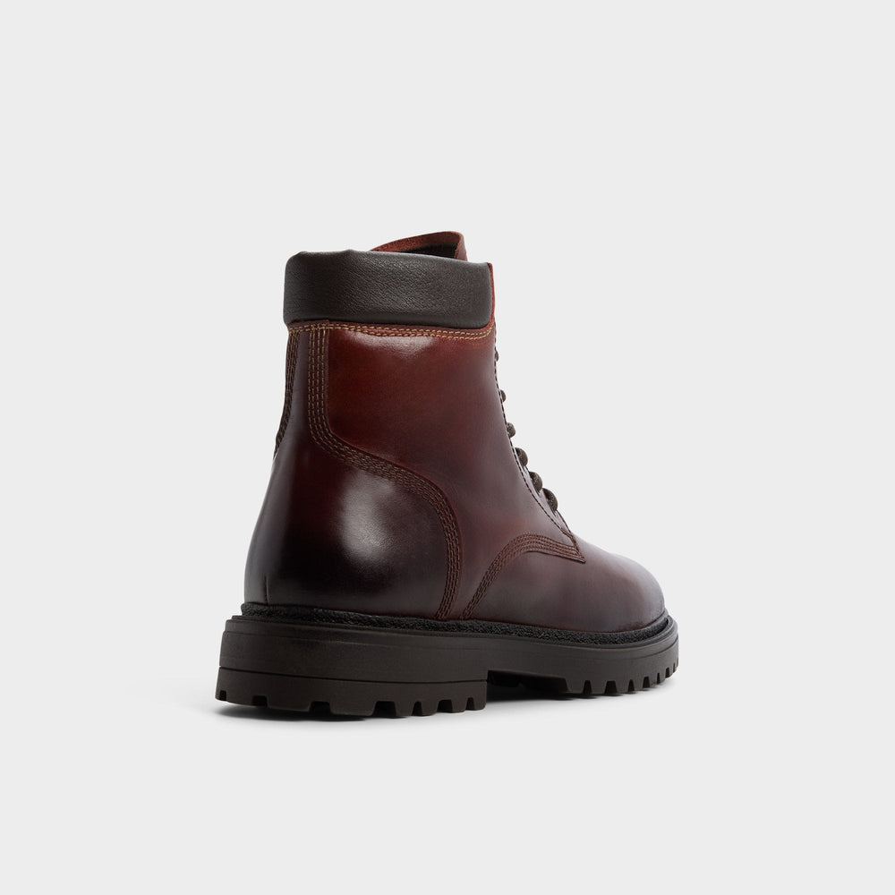 Medium brown Draco in Medium Brown - Combat boot, Lug sole | Aldo