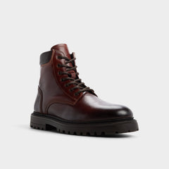 Medium brown Draco in Medium Brown - Combat boot, Lug sole | Aldo