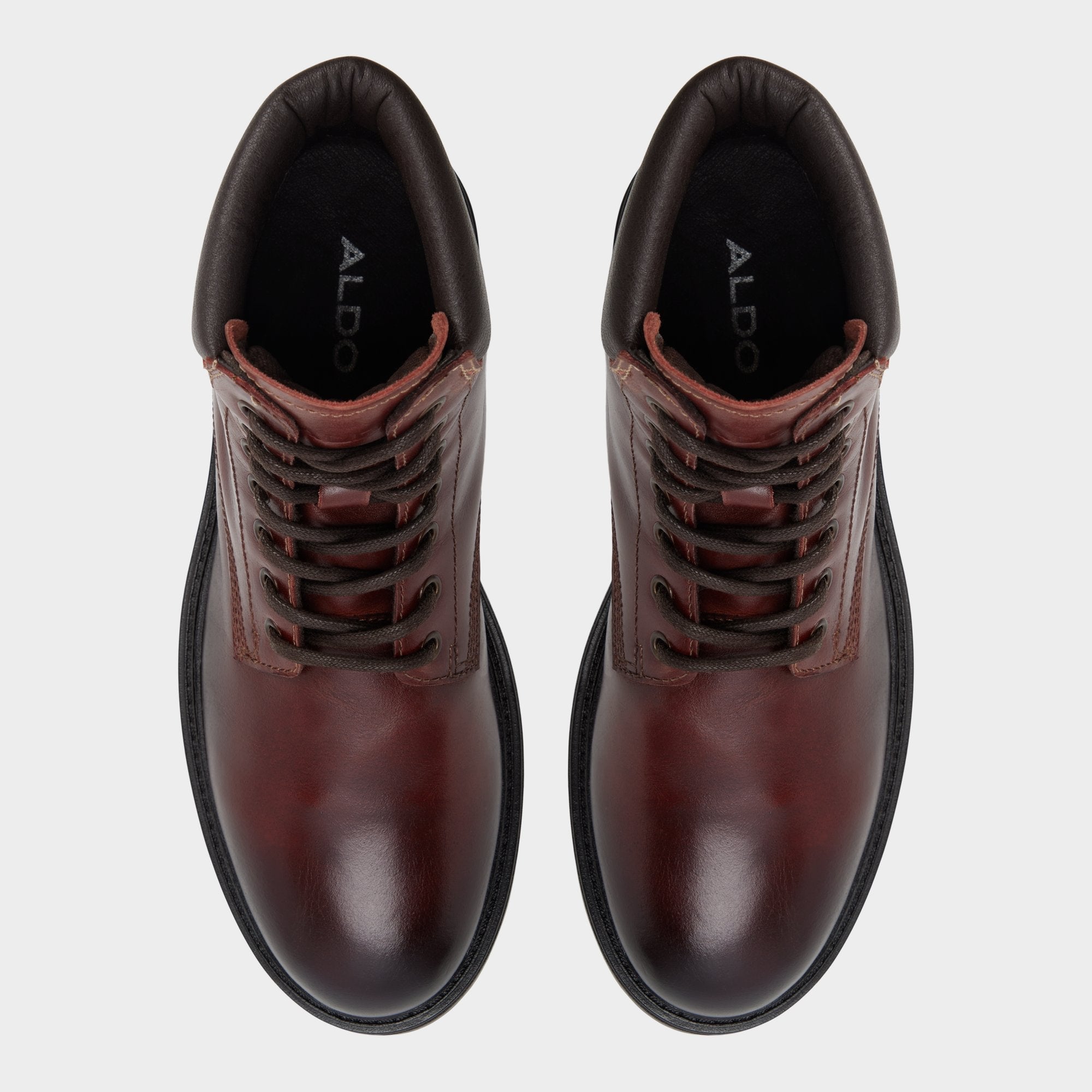Medium brown Draco in Medium Brown - Combat boot, Lug sole | Aldo