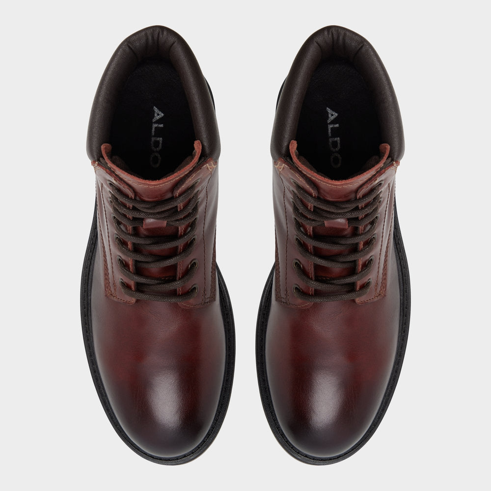 Medium brown Draco in Medium Brown - Combat boot, Lug sole | Aldo