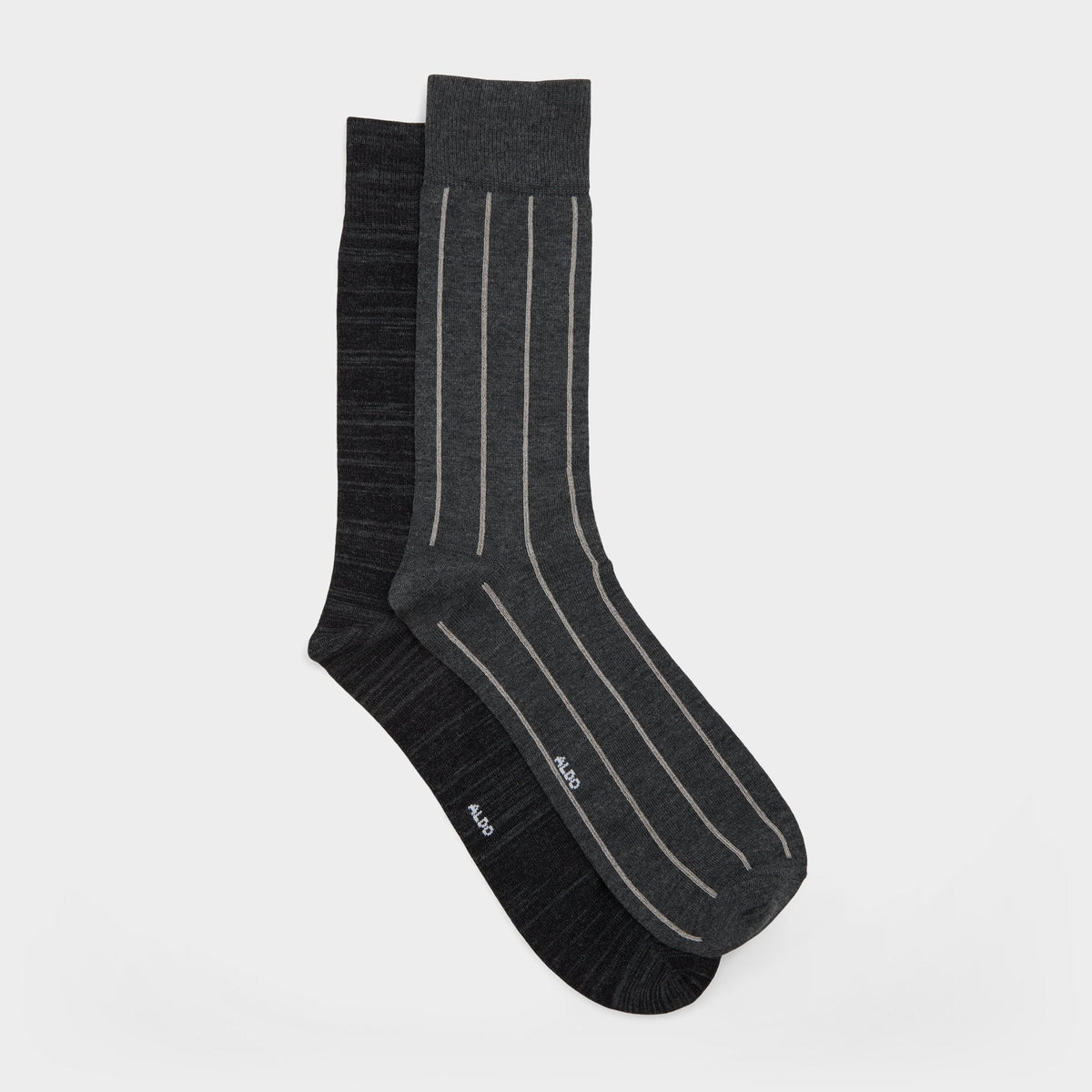 Dark grey Nightstripe in Dark Grey - Crew socks | Aldo
