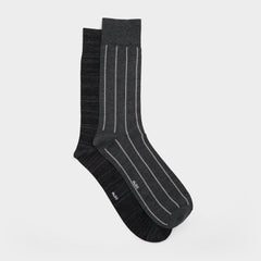Dark grey Nightstripe in Dark Grey - Crew socks | Aldo