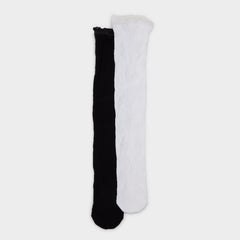 Black/white Lacydaze in Black White - Crew socks | Aldo