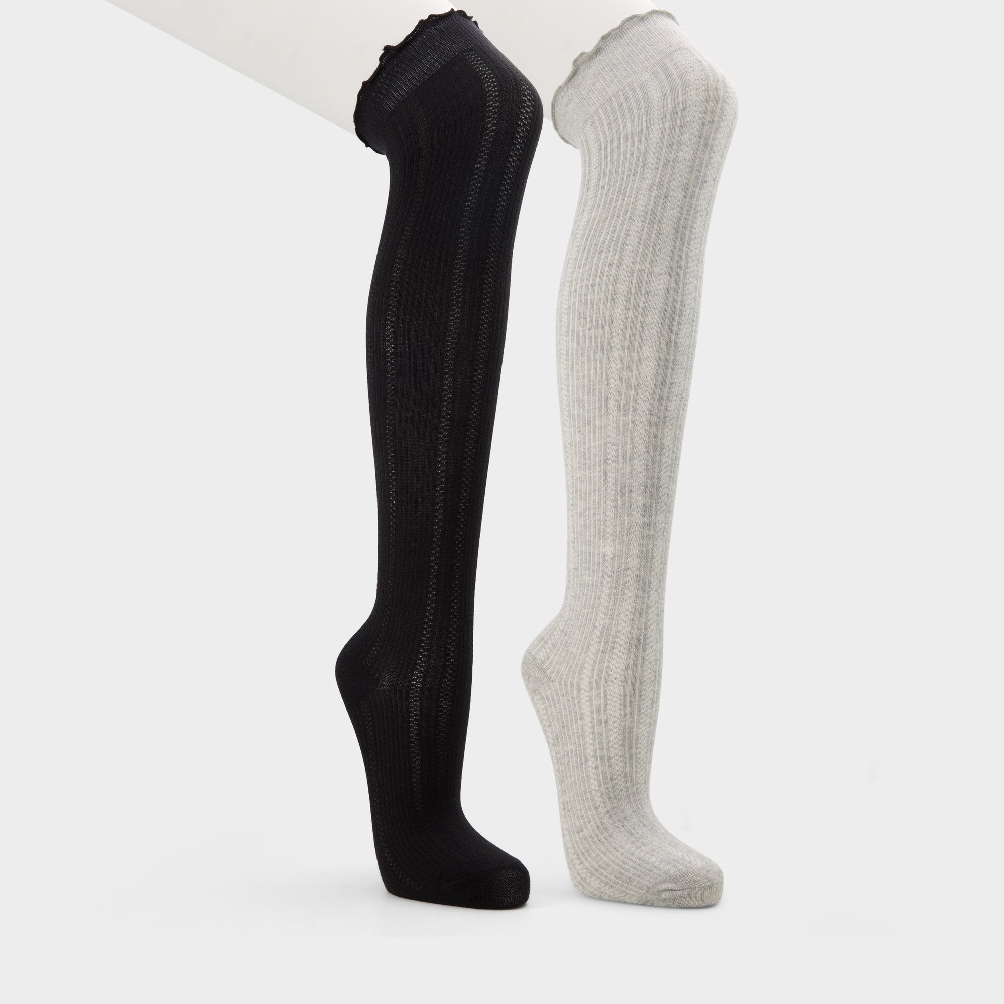 Black/white Frillie in Black White - Knee high socks | Aldo