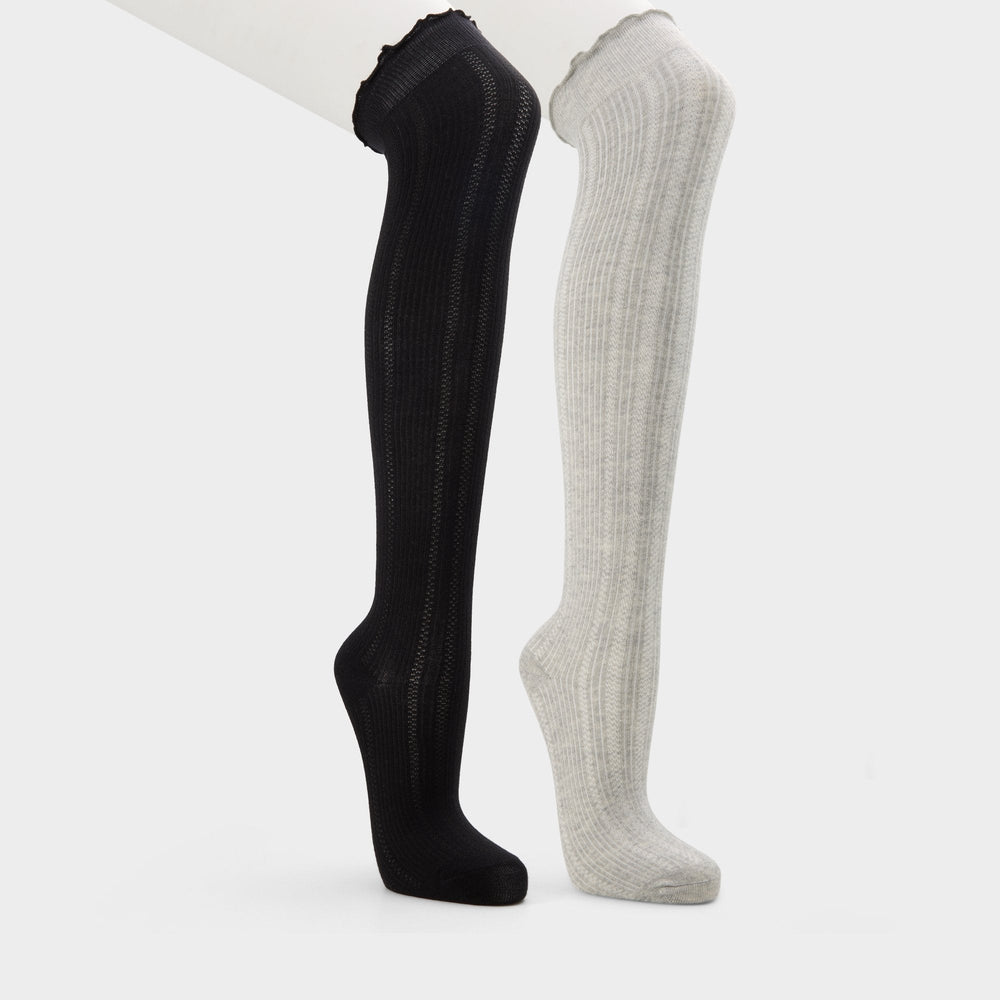 Black/white Frillie in Black White - Knee high socks | Aldo