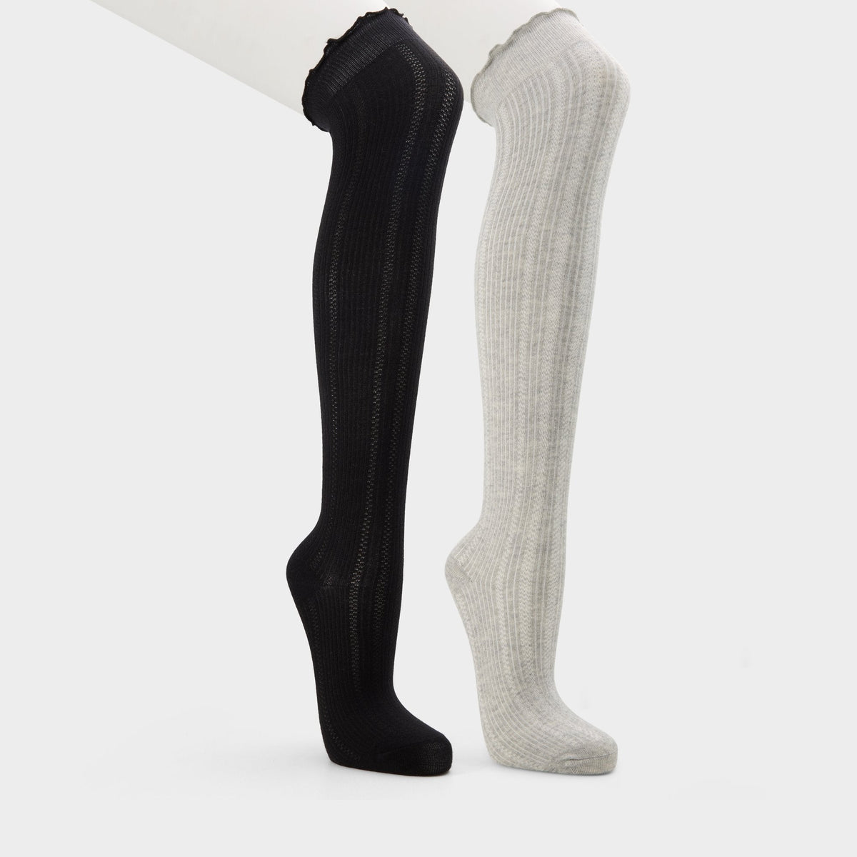 Black/white Frillie in Black White - Knee high socks | Aldo