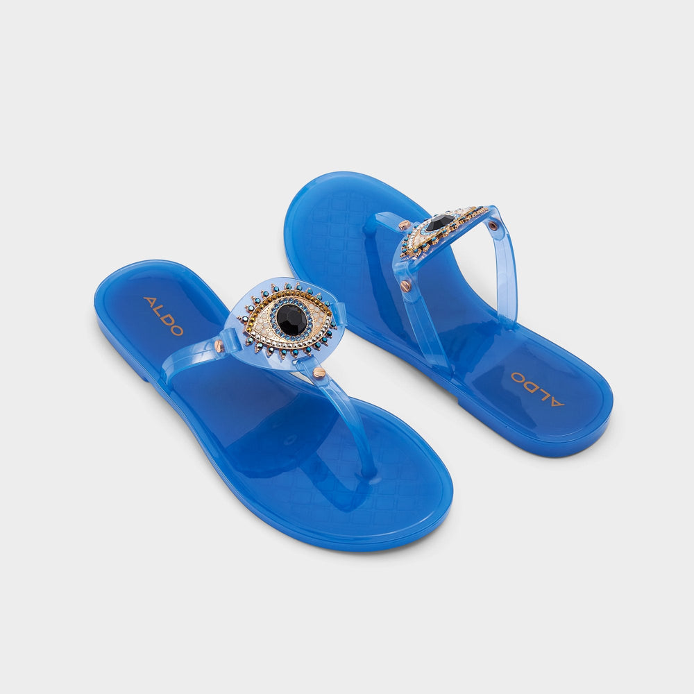 Medium Blue Ebariel Medium Blue Women's Jelly Sandals & Flip Flops - T-strap sandal | Aldo