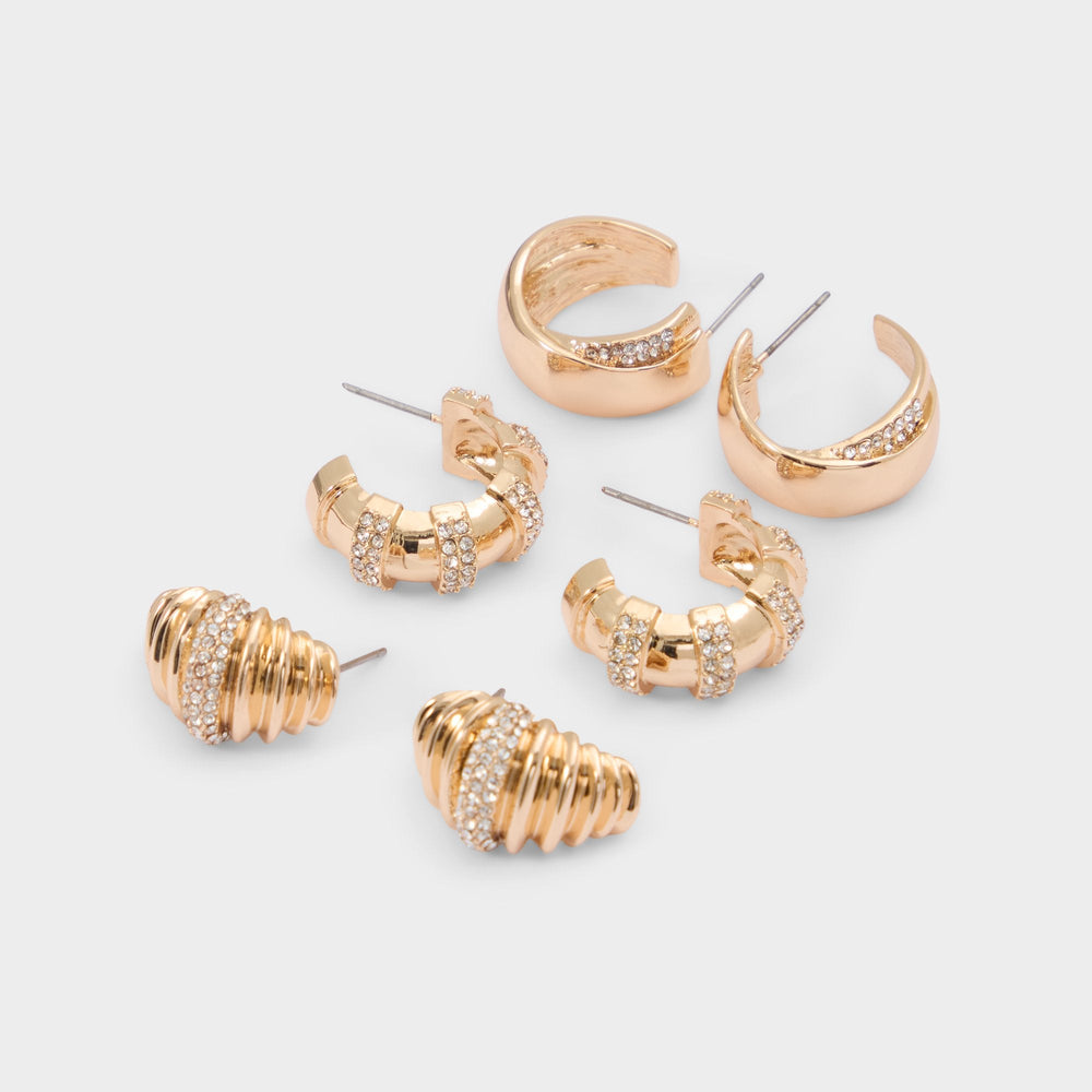 Gold/Clear Multi Triplecharm in Gold Clear Multi - Hoop earrings | Aldo