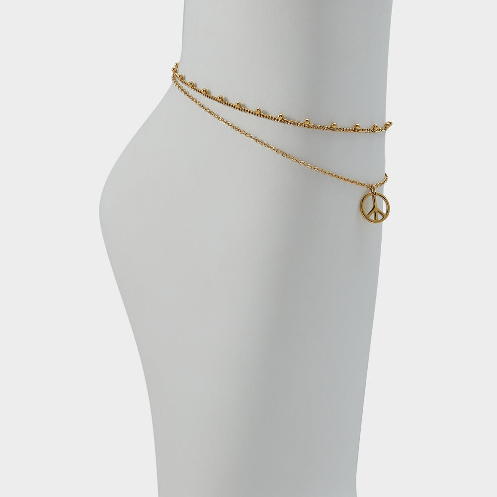 Gold Peacelove Gold Women's Stainless Steel - Anklet | Aldo